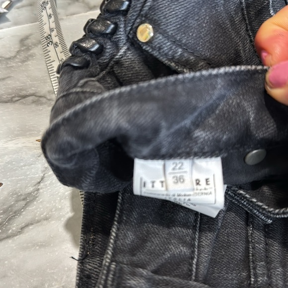 PIERRE BALMAIN |  Black  Washed Denim Mini Skirt - Picture 7 of 7